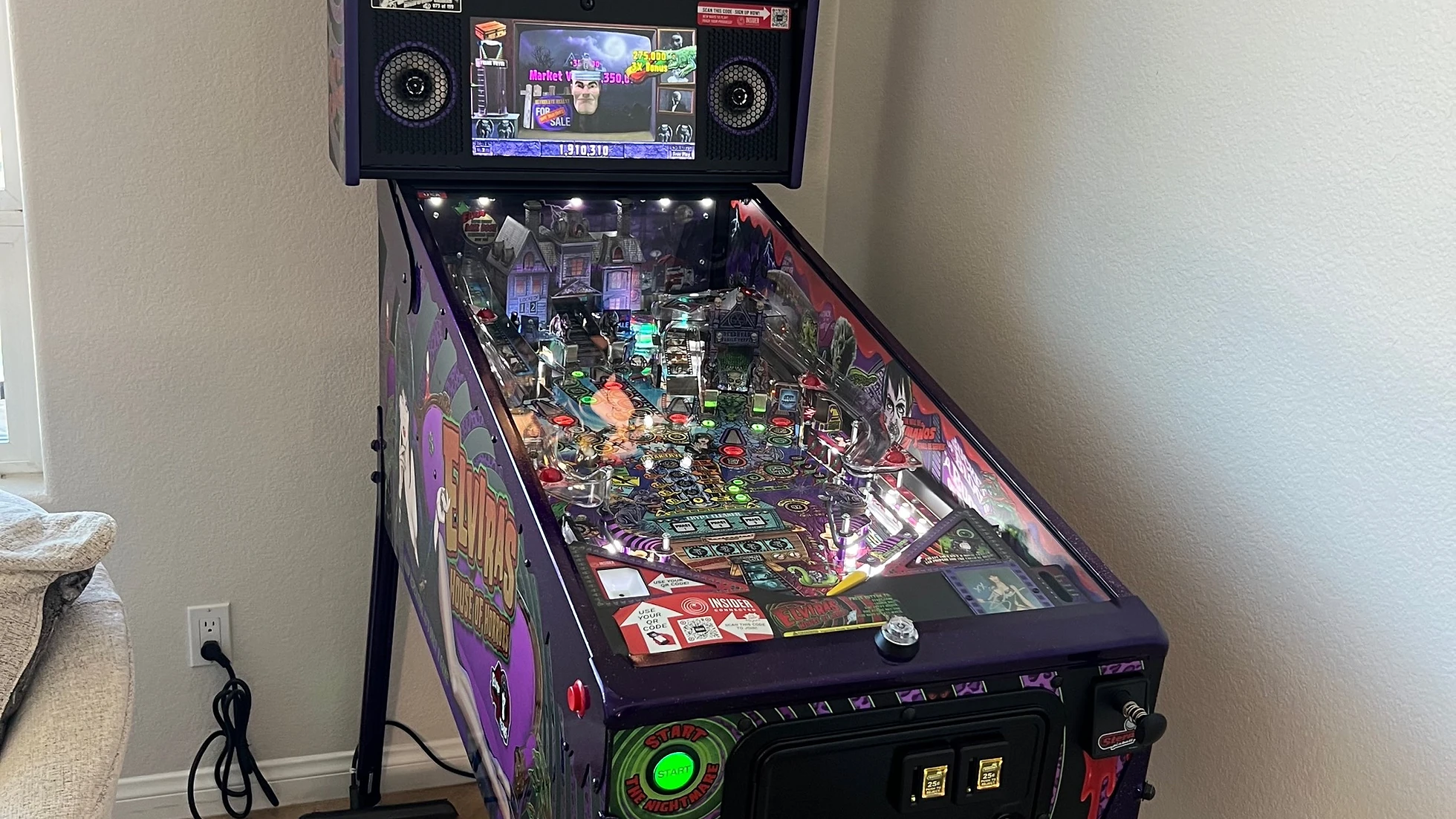 Elvira’s House of Horrors 40th LE Pinball Machine - Image 2