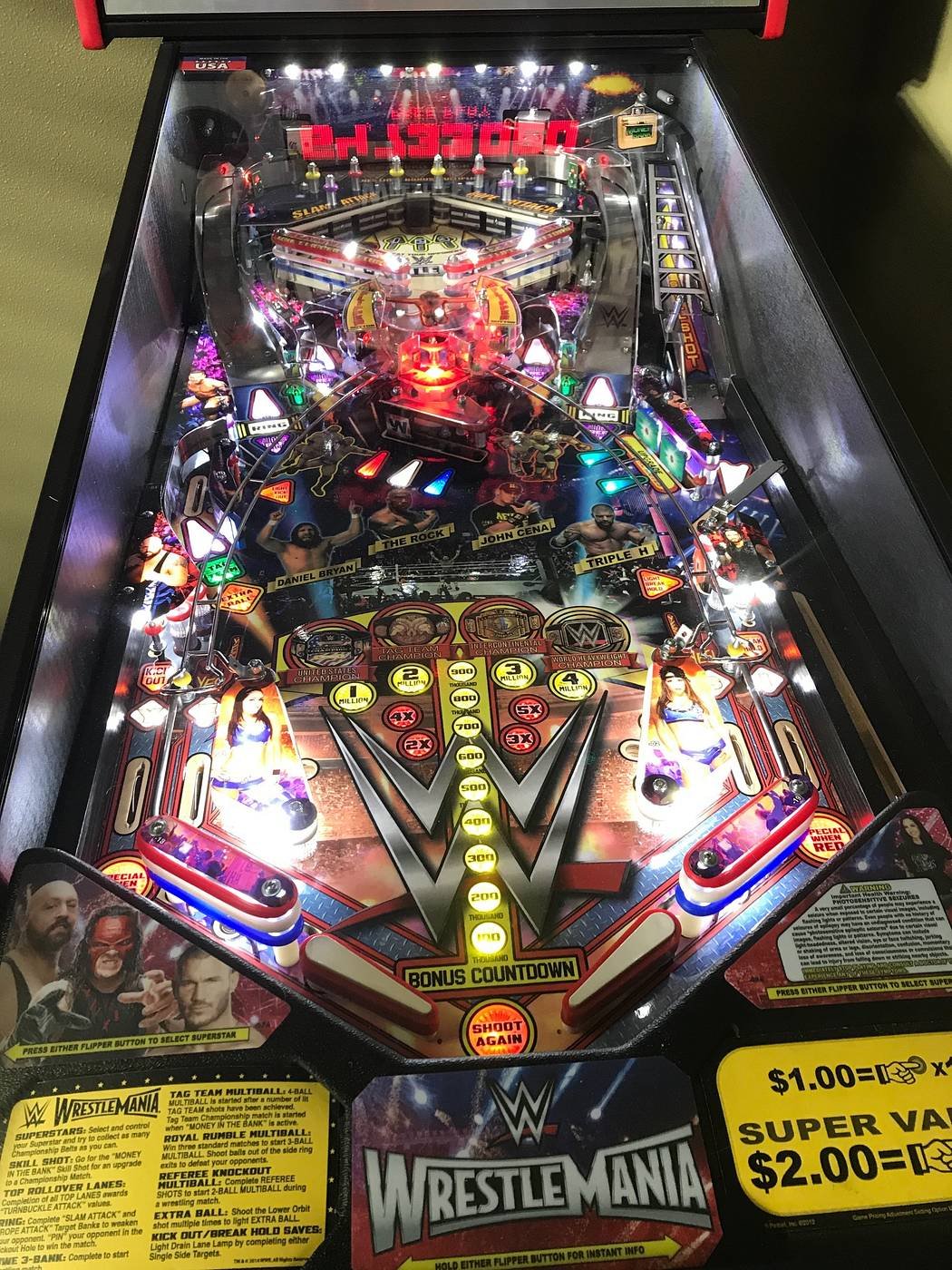 WWE Wrestlemania Pro Pinball Machine - Image 5
